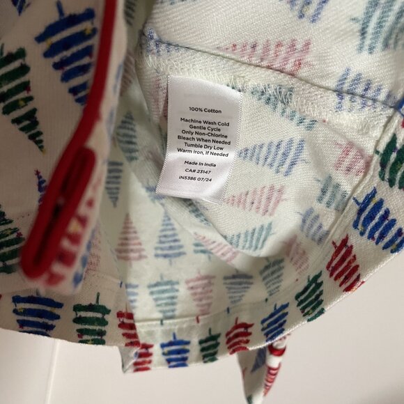 NWOT Talbots Festive Tree Long Sleeve Cotton Flannel Pajama Set Size XS Holiday - Picture 13 of 16